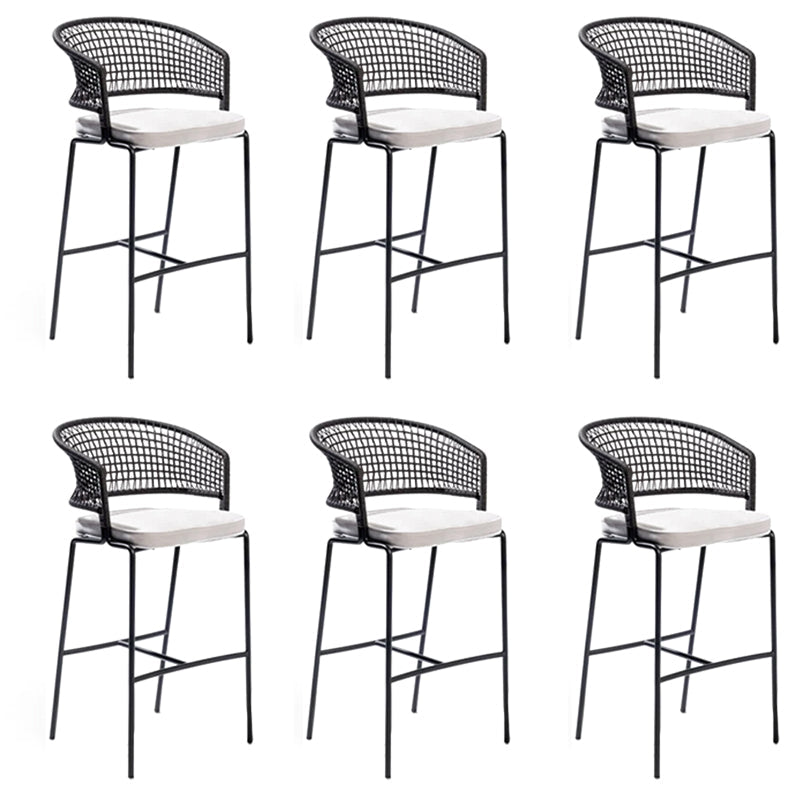 Indoor Living Room Bar Stool Upholstered Bar Stool with Footrest