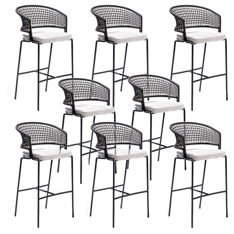 Indoor Living Room Bar Stool Upholstered Bar Stool with Footrest