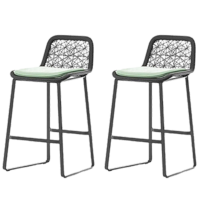 Indoor Living Room Bar Stool Upholstered Bar Stool with Footrest