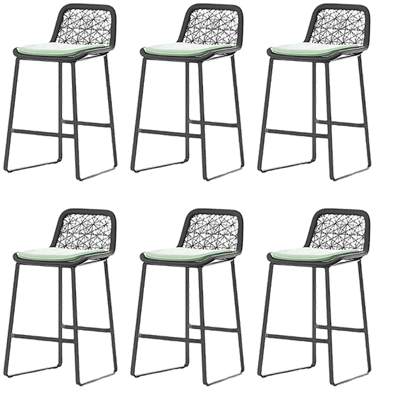 Indoor Living Room Bar Stool Upholstered Bar Stool with Footrest