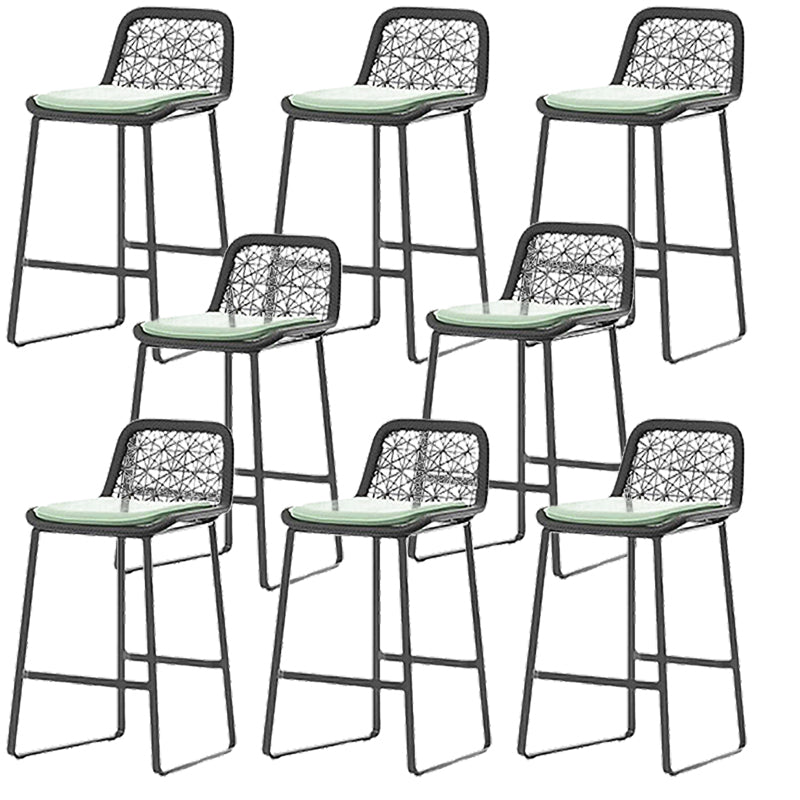 Indoor Living Room Bar Stool Upholstered Bar Stool with Footrest
