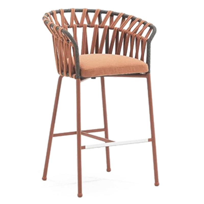 Indoor Living Room Bar Stool Upholstered Bar Stool with Footrest