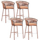 Indoor Living Room Bar Stool Upholstered Bar Stool with Footrest