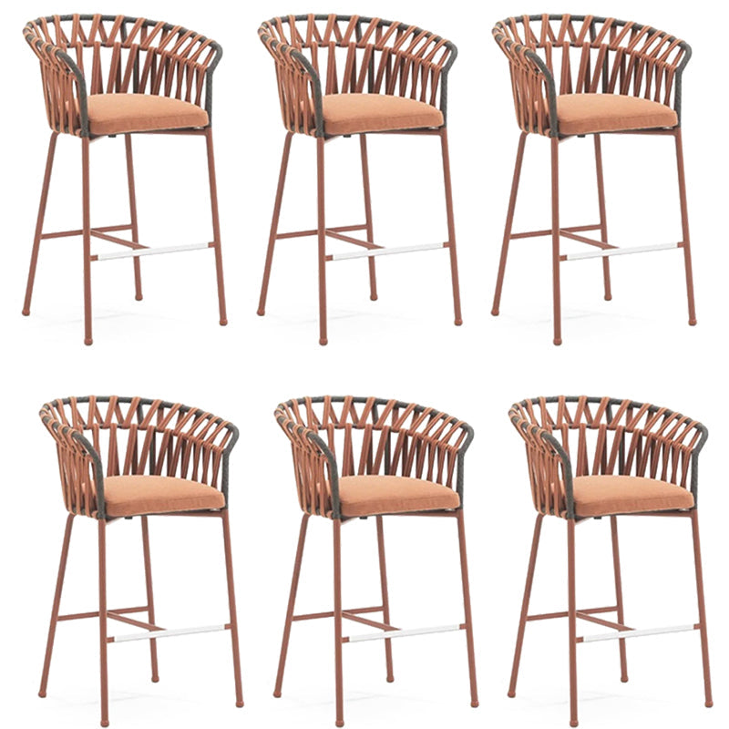 Indoor Living Room Bar Stool Upholstered Bar Stool with Footrest