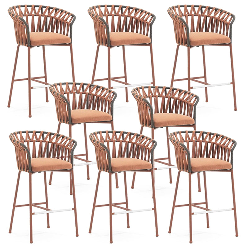 Indoor Living Room Bar Stool Upholstered Bar Stool with Footrest