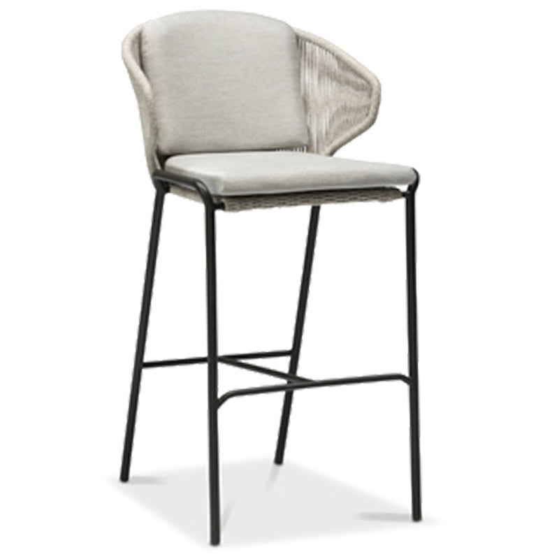 Indoor Living Room Bar Stool Upholstered Bar Stool with Footrest