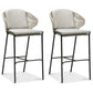Indoor Living Room Bar Stool Upholstered Bar Stool with Footrest