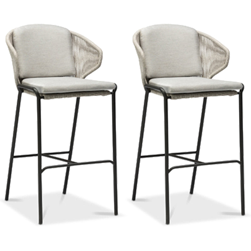 Indoor Living Room Bar Stool Upholstered Bar Stool with Footrest