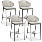 Indoor Living Room Bar Stool Upholstered Bar Stool with Footrest