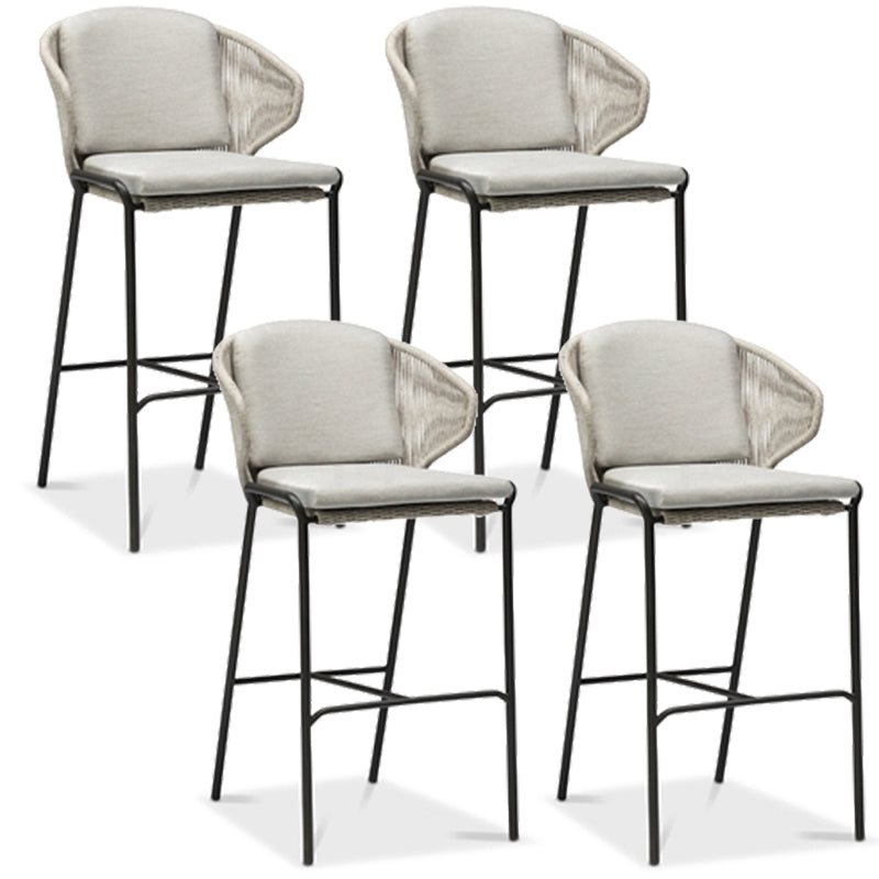 Indoor Living Room Bar Stool Upholstered Bar Stool with Footrest