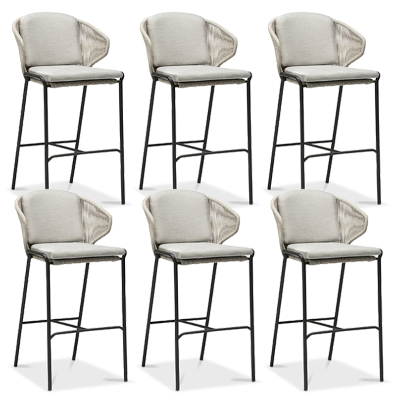 Indoor Living Room Bar Stool Upholstered Bar Stool with Footrest