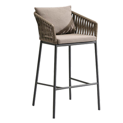 Indoor Living Room Bar Stool Upholstered Bar Stool with Footrest