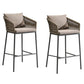 Indoor Living Room Bar Stool Upholstered Bar Stool with Footrest
