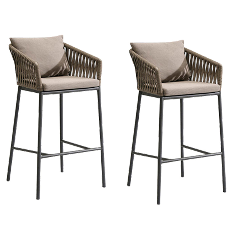 Indoor Living Room Bar Stool Upholstered Bar Stool with Footrest