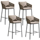 Indoor Living Room Bar Stool Upholstered Bar Stool with Footrest