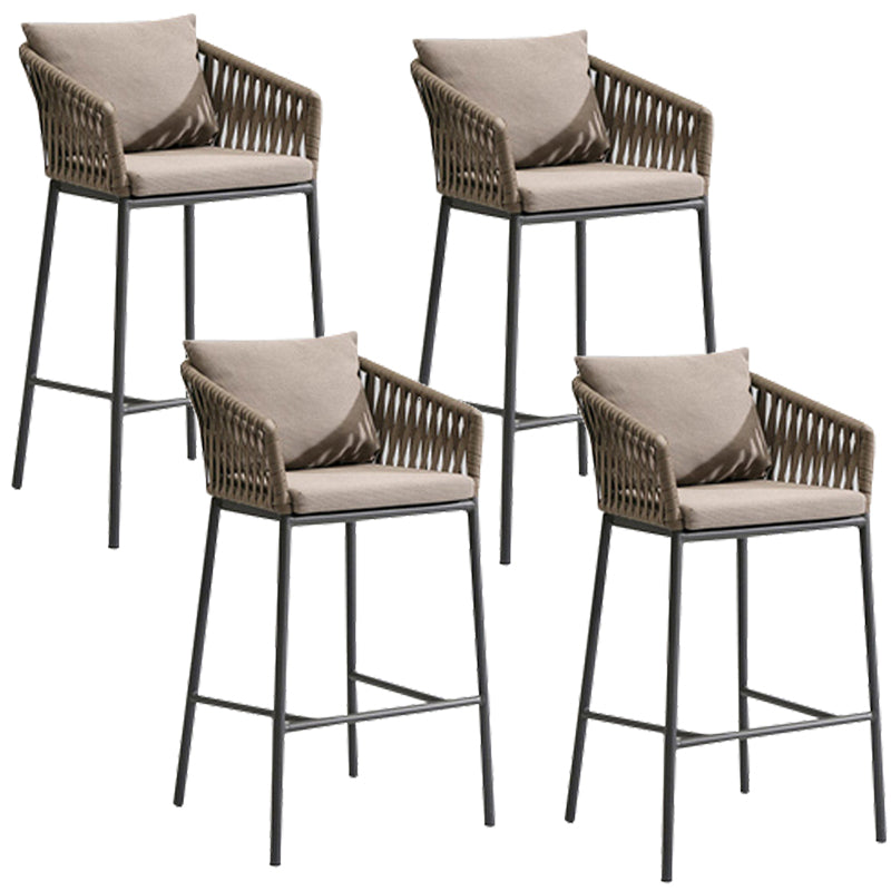 Indoor Living Room Bar Stool Upholstered Bar Stool with Footrest