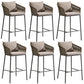Indoor Living Room Bar Stool Upholstered Bar Stool with Footrest