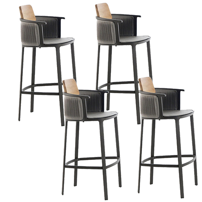 Indoor Living Room Bar Stool Upholstered Bar Stool with Footrest