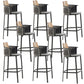 Indoor Living Room Bar Stool Upholstered Bar Stool with Footrest