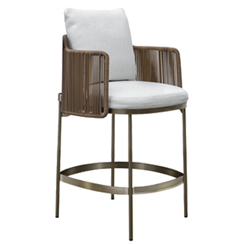 Indoor Living Room Bar Stool Upholstered Bar Stool with Footrest
