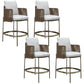 Indoor Living Room Bar Stool Upholstered Bar Stool with Footrest