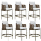 Indoor Living Room Bar Stool Upholstered Bar Stool with Footrest