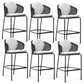 Indoor Living Room Bar Stool Upholstered Bar Stool with Footrest