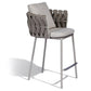 Indoor Living Room Bar Stool Upholstered Bar Stool with Footrest