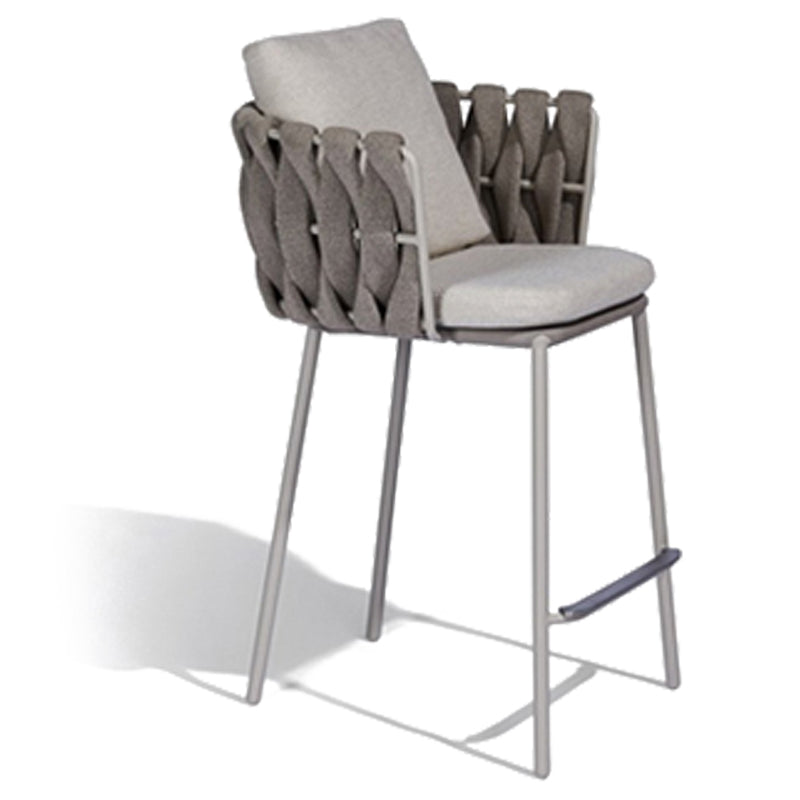 Indoor Living Room Bar Stool Upholstered Bar Stool with Footrest