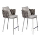 Indoor Living Room Bar Stool Upholstered Bar Stool with Footrest