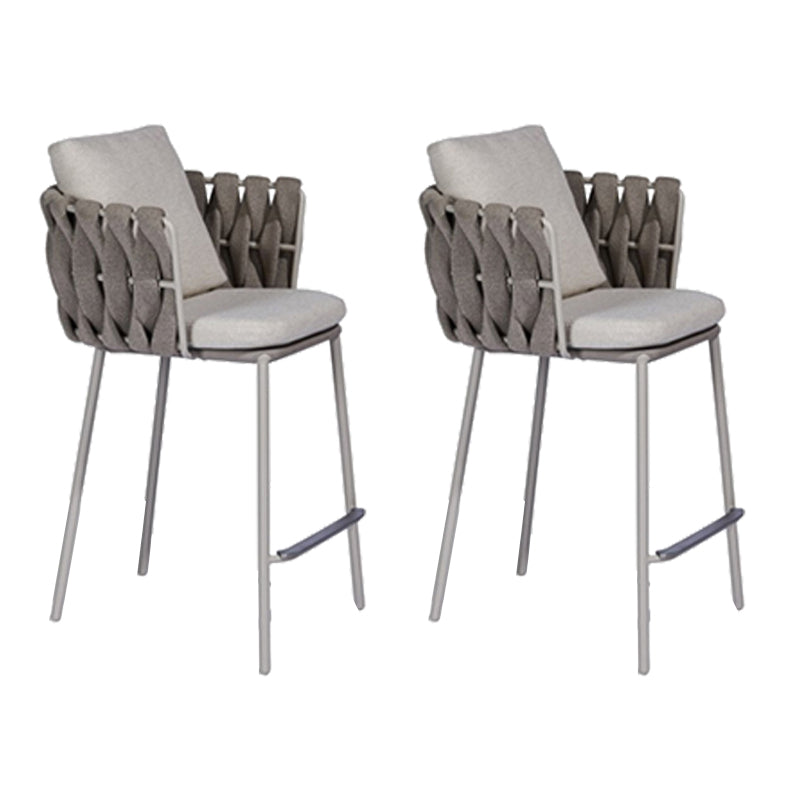 Indoor Living Room Bar Stool Upholstered Bar Stool with Footrest