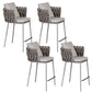 Indoor Living Room Bar Stool Upholstered Bar Stool with Footrest
