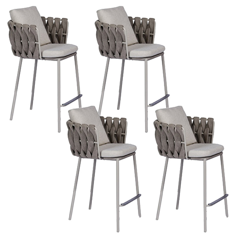 Indoor Living Room Bar Stool Upholstered Bar Stool with Footrest