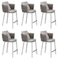 Indoor Living Room Bar Stool Upholstered Bar Stool with Footrest