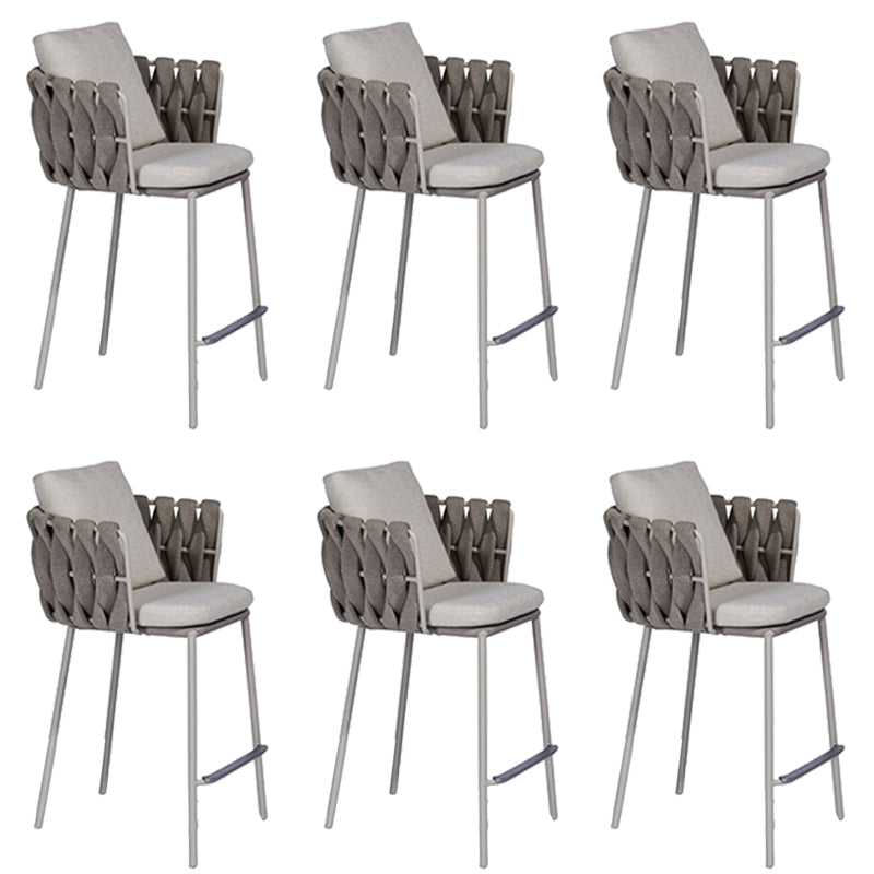 Indoor Living Room Bar Stool Upholstered Bar Stool with Footrest