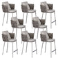 Indoor Living Room Bar Stool Upholstered Bar Stool with Footrest