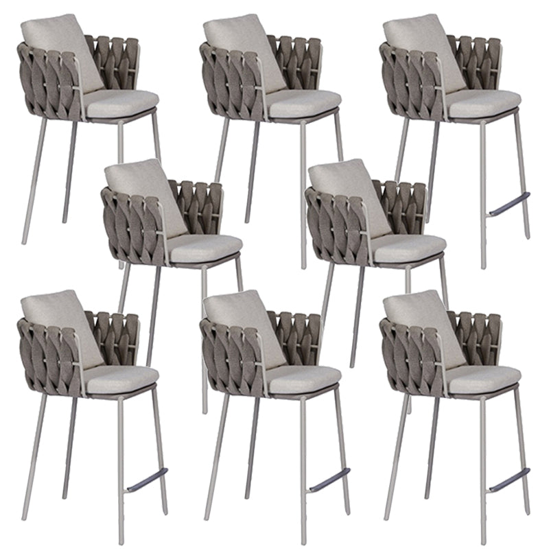 Indoor Living Room Bar Stool Upholstered Bar Stool with Footrest
