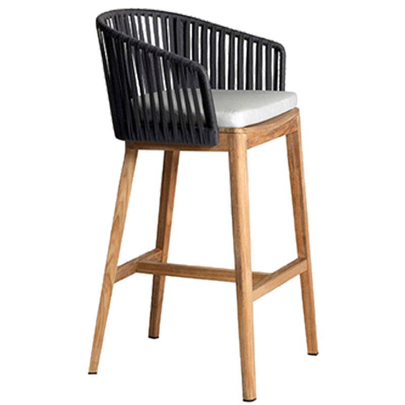 Indoor Living Room Bar Stool Upholstered Bar Stool with Footrest