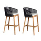 Indoor Living Room Bar Stool Upholstered Bar Stool with Footrest