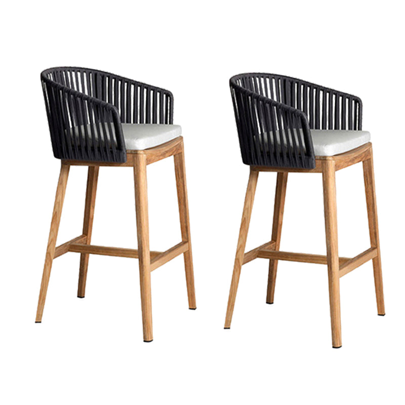 Indoor Living Room Bar Stool Upholstered Bar Stool with Footrest