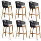 Indoor Living Room Bar Stool Upholstered Bar Stool with Footrest