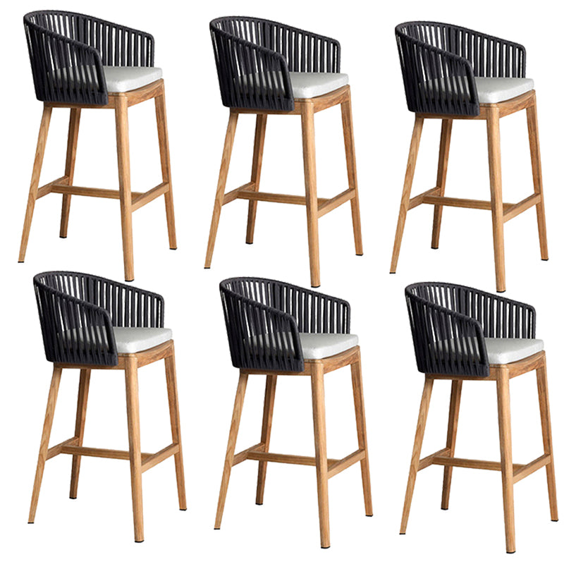 Indoor Living Room Bar Stool Upholstered Bar Stool with Footrest