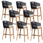 Indoor Living Room Bar Stool Upholstered Bar Stool with Footrest