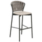 Indoor Living Room Bar Stool Upholstered Bar Stool with Footrest