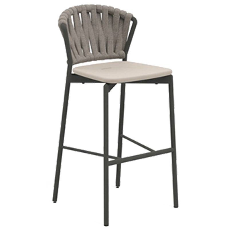 Indoor Living Room Bar Stool Upholstered Bar Stool with Footrest