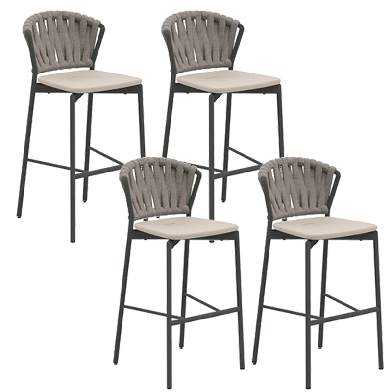 Indoor Living Room Bar Stool Upholstered Bar Stool with Footrest