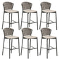 Indoor Living Room Bar Stool Upholstered Bar Stool with Footrest
