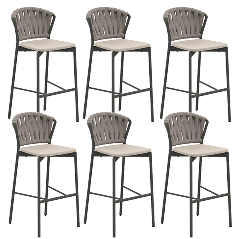 Indoor Living Room Bar Stool Upholstered Bar Stool with Footrest