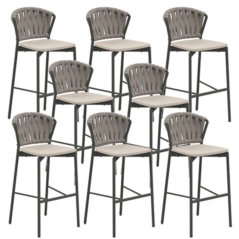 Indoor Living Room Bar Stool Upholstered Bar Stool with Footrest