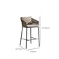 Indoor Living Room Bar Stool Upholstered Bar Stool with Footrest